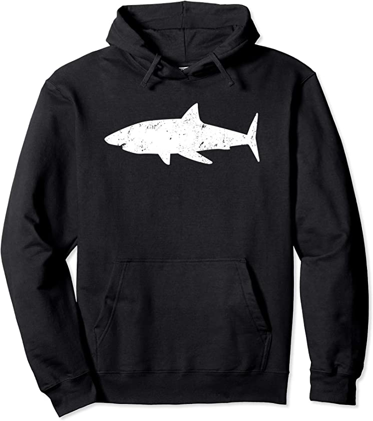 Vintage Style Great White Shark Hoodie