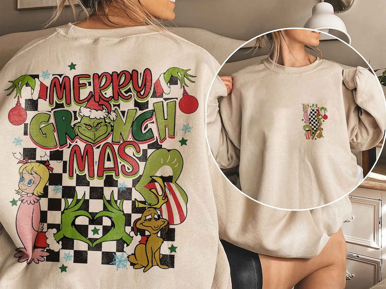 Funny Christmas Sweatshirt 2D Crewneck Sweatshirt All Over Print Sweatshirt For Women Sweatshirt For Men Sws4404