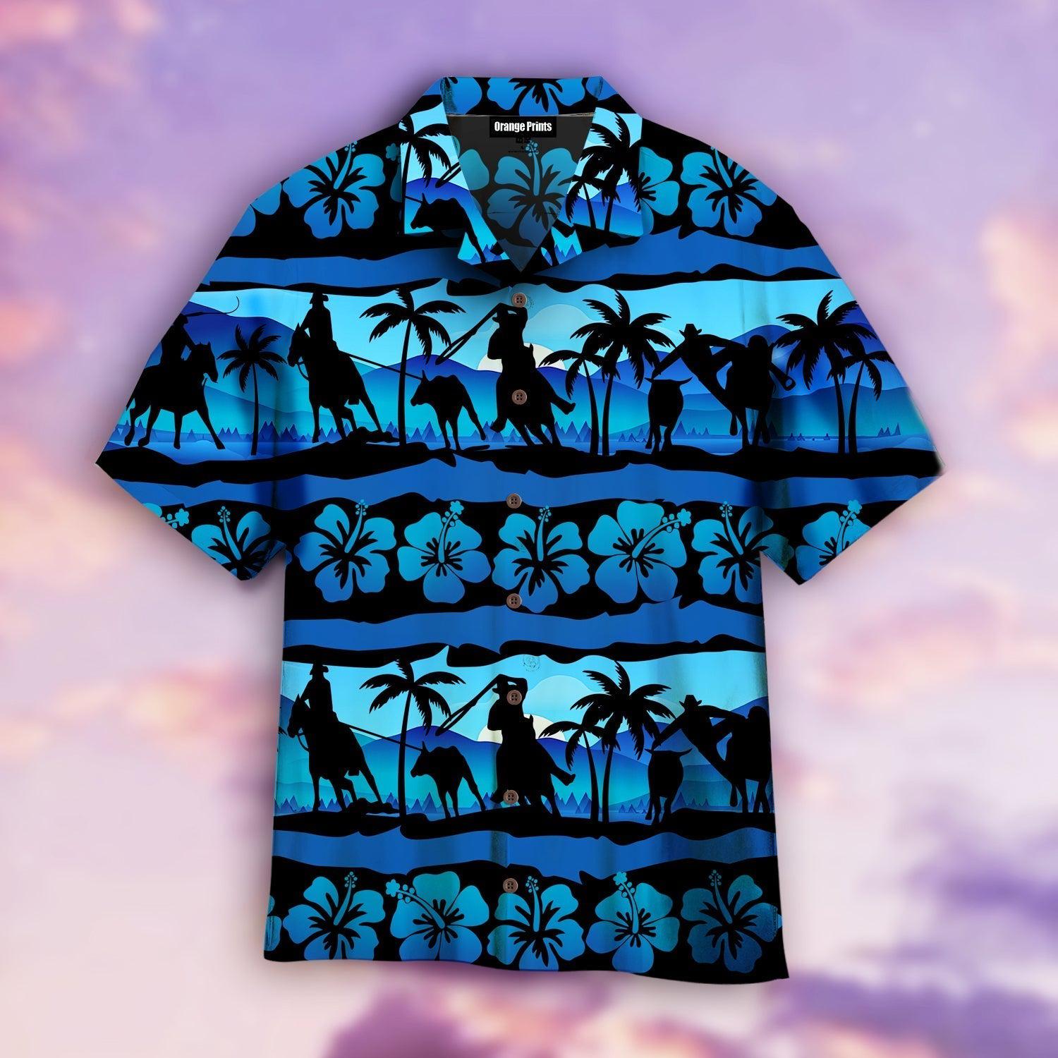 Team Roping Palm Floral Hawaii Shirt For Men And Women Ha26300