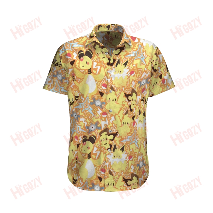 Higozy Electric Type Hawaii Sleeve Shirts Hawaii For Men Ha5707