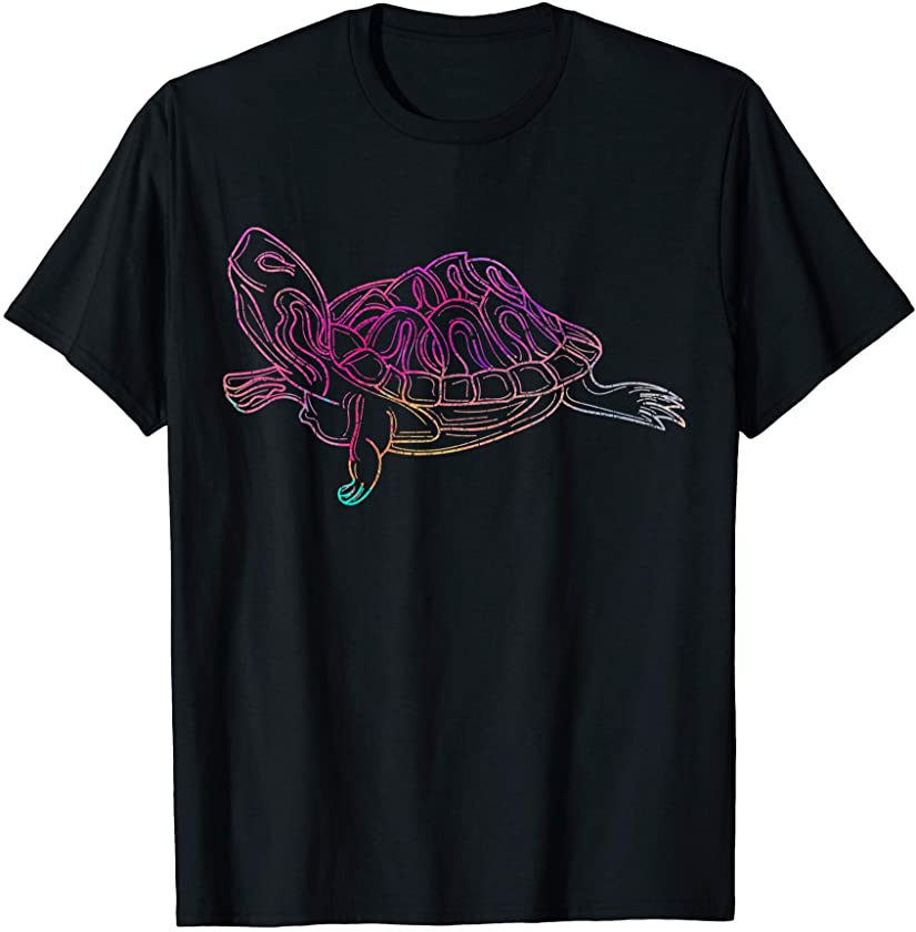 Pet Owner Aquarist Gift Sea Animal Ocean Colorful Turtle T-Shirt