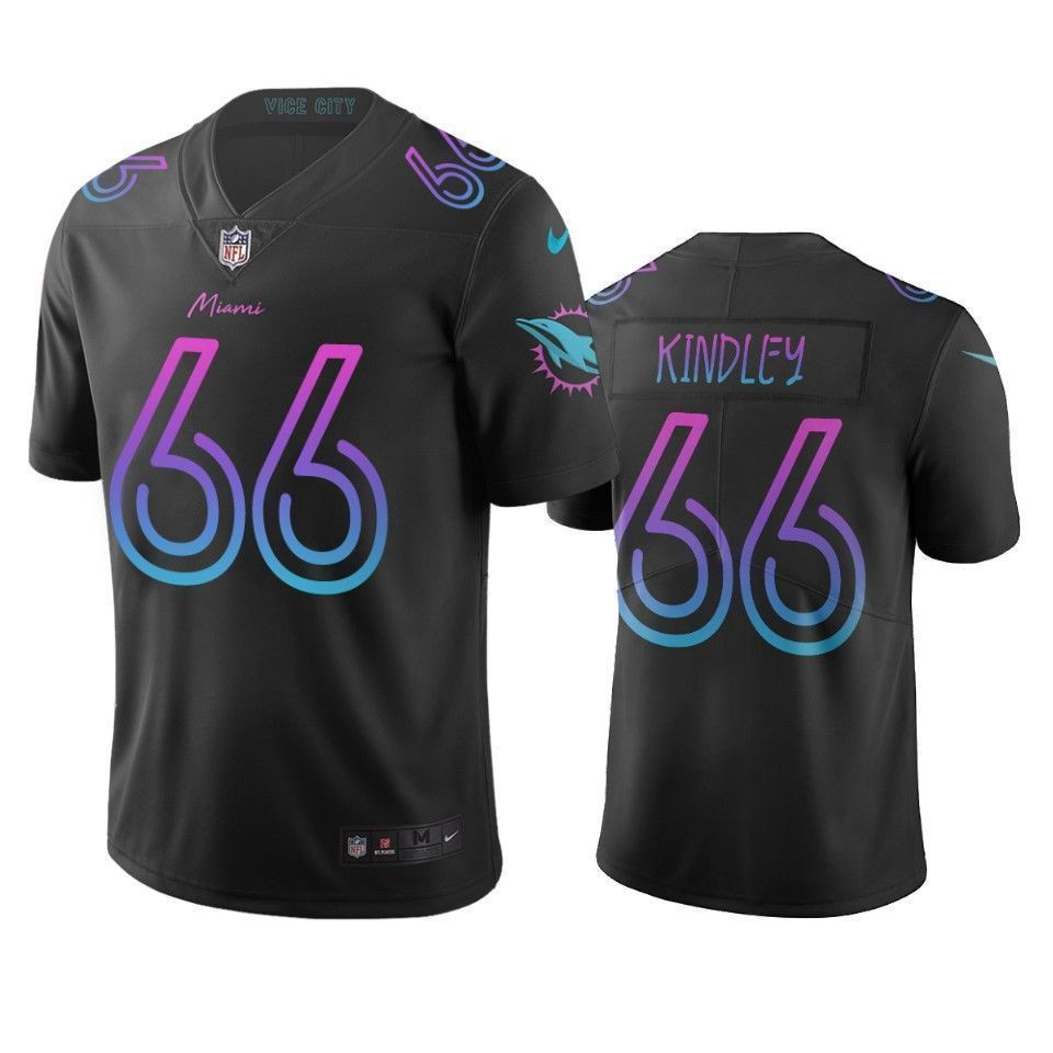 Miami Dolphins Solomon Kindley Black City Edition Vapor Limited 3D Jersey