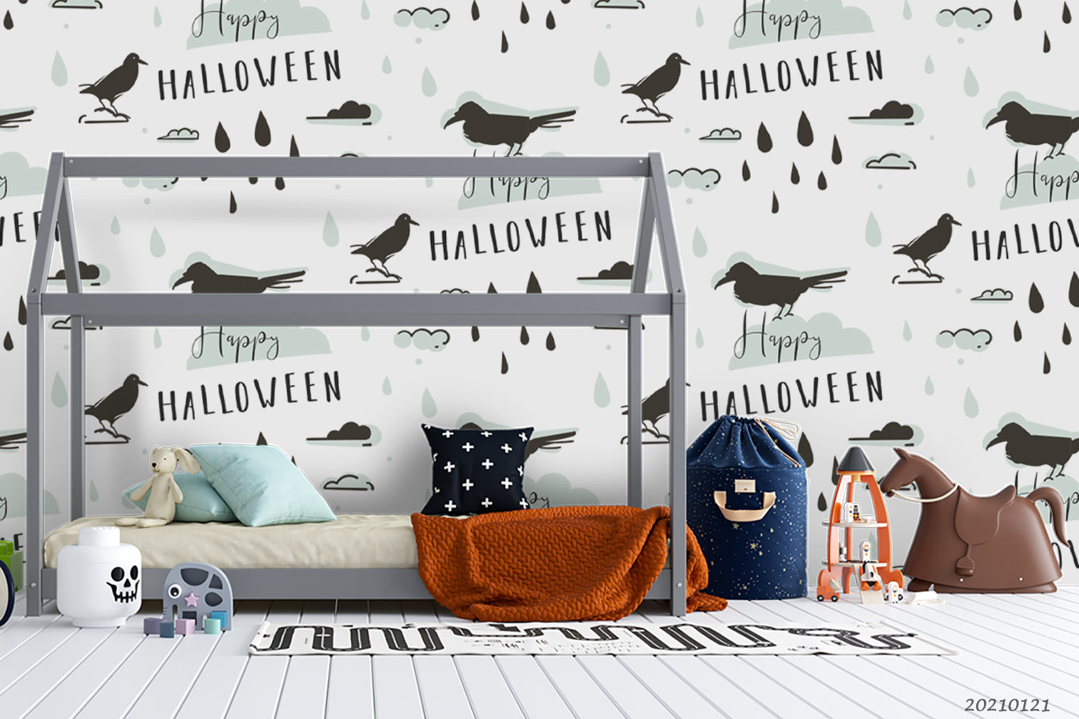 3D Hand Drawn Crow Animal Wall Mural Wallpaper Lqh 39