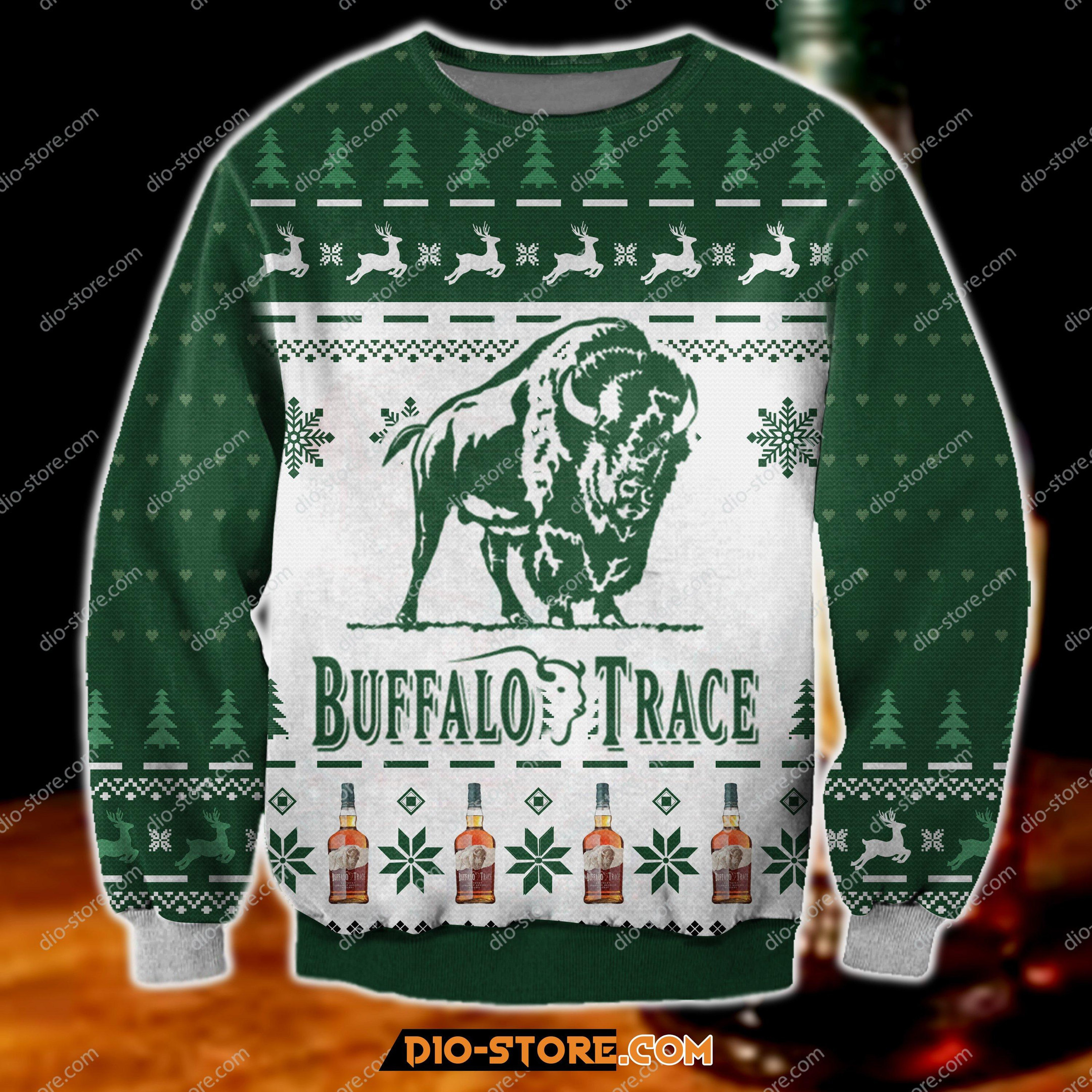 Buffalo Trace Knitting Pattern 3D Print Ugly Sweater 2021