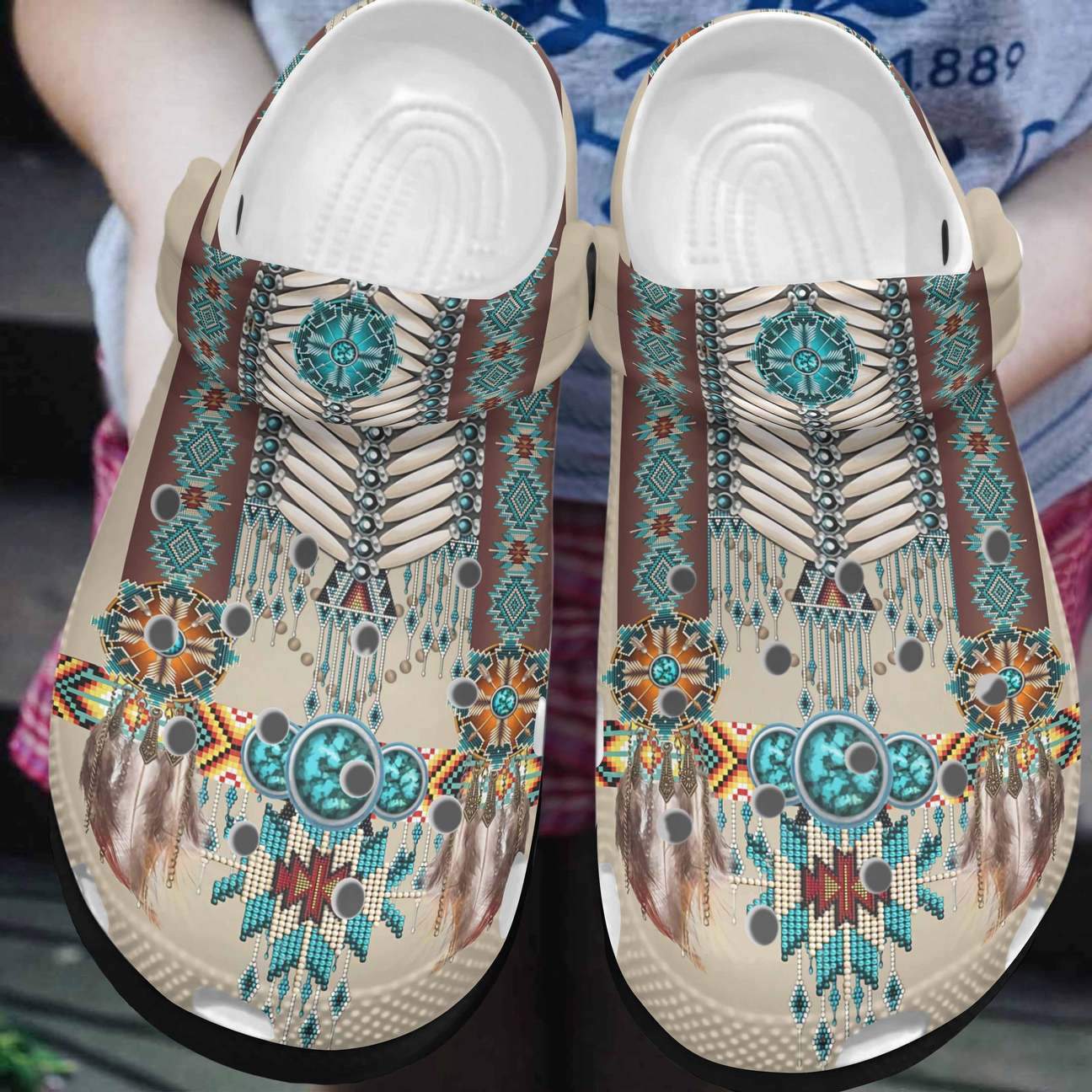 Native American Personalized Clog, Custom Name, Text, Color, Number Fashion Style For Women, Men, Kid, Print 3D Native American Pattern