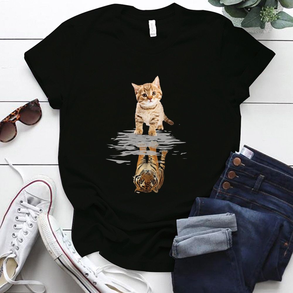 Cat And Tiger Funny T-Shirt