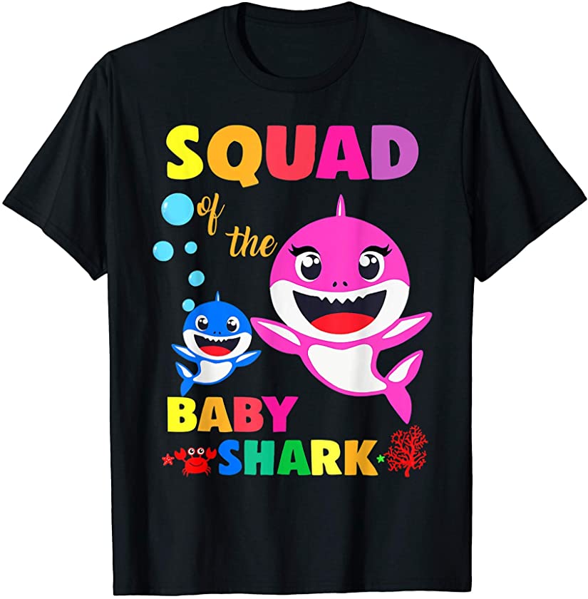 Squad Of The Baby Shark Birthday Squad Shark T-Shirt