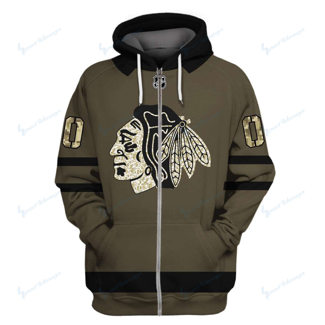 Chicago Blackhawks Limited Edition All Over Print Hoodie Sweatshirt Zip Hoodie T Shirt Unisex 852