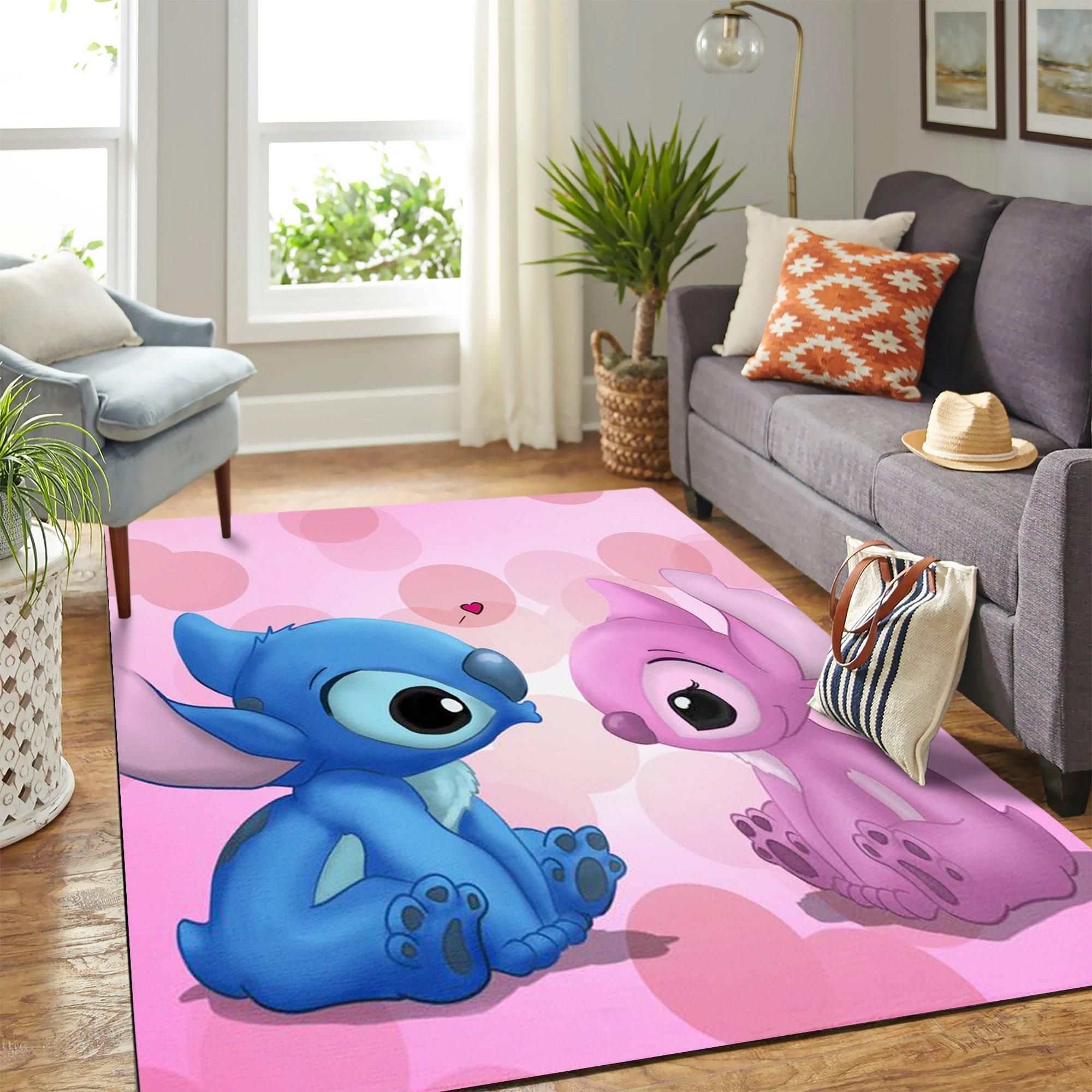 Stitch Love Area Rug Geeky Carpet – home decor – Bedroom Living Room decor