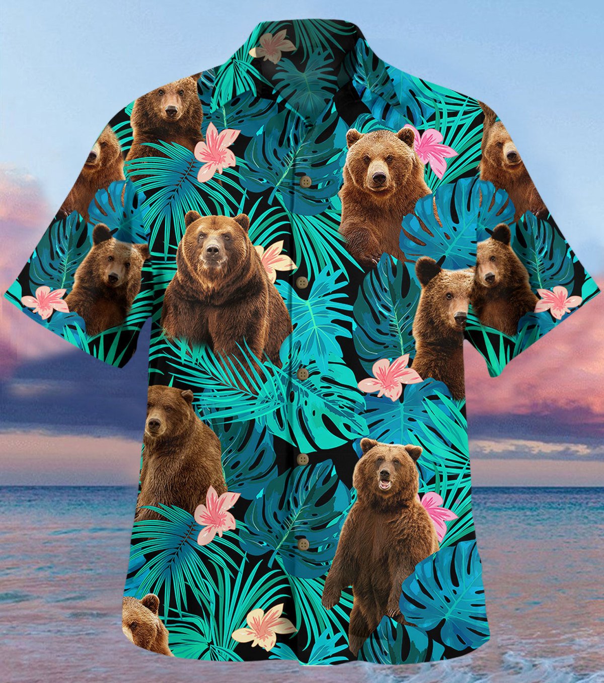 Brown Bear Tropical Hawaii Shirt