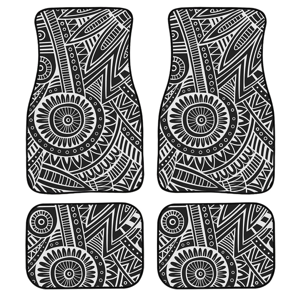 Hawaii Polynesian Tribal Print Front And Back Car Floor Mats, Front Car Mat