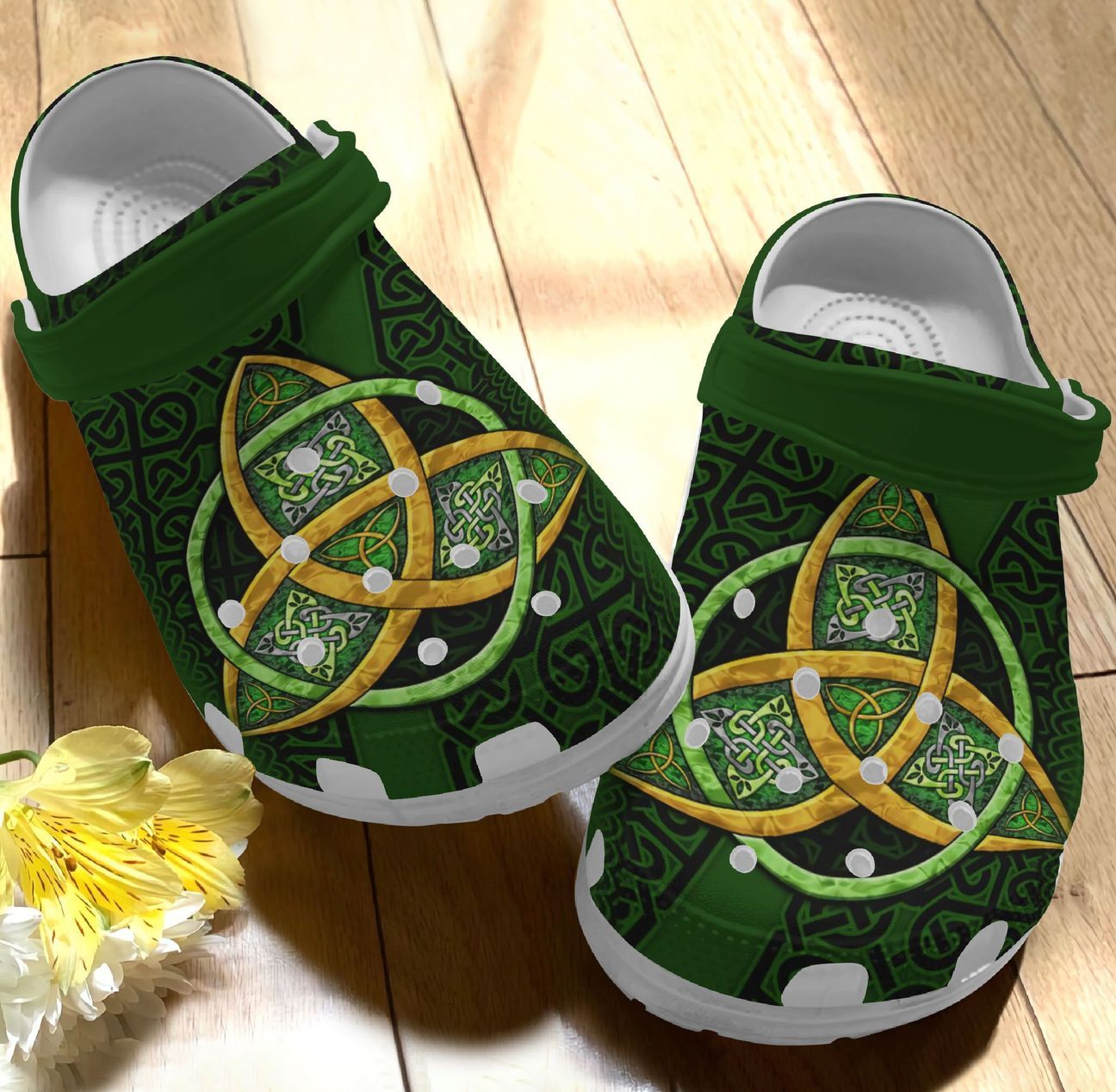 Irish Personalized Clog, Custom Name, Text, Color, Number Fashion Style For Women, Men, Kid, Print 3D Irish Symbol