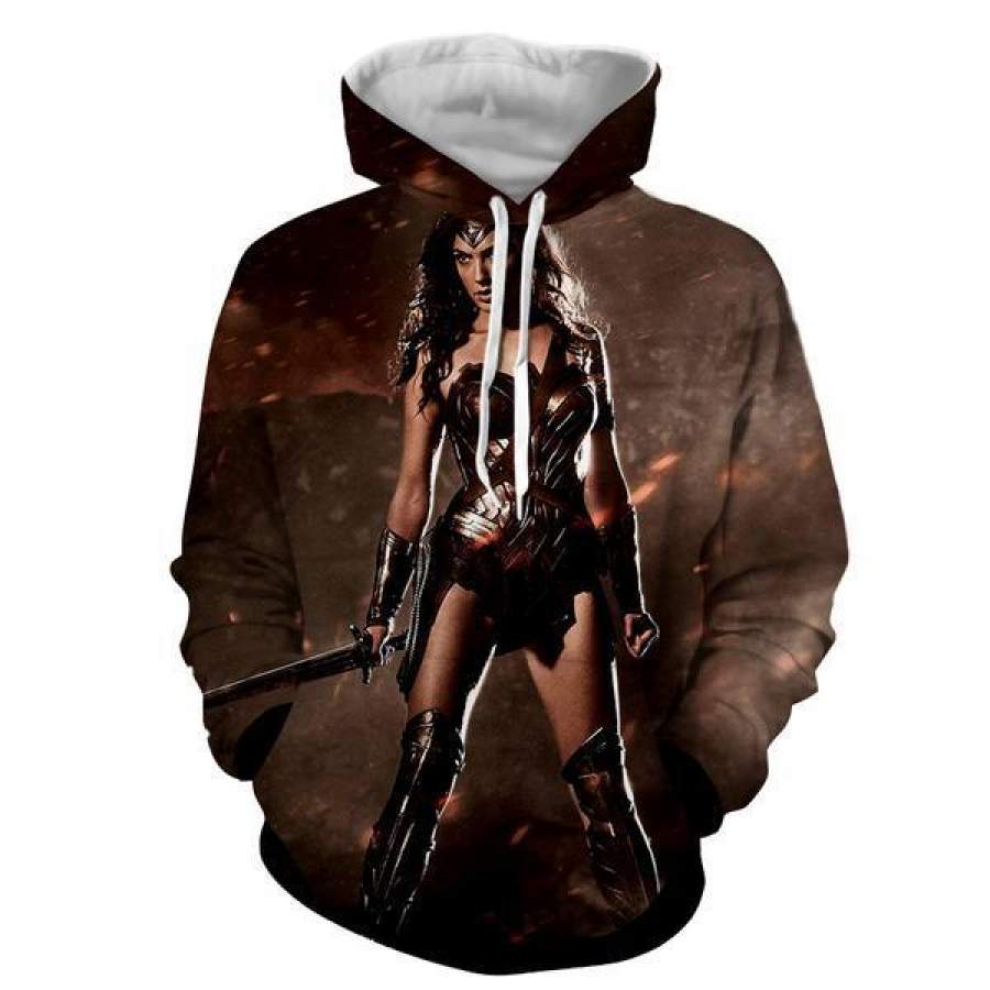 Wonder Women Grey 3D Hoodies – Wonder Women Clothing – Jacket