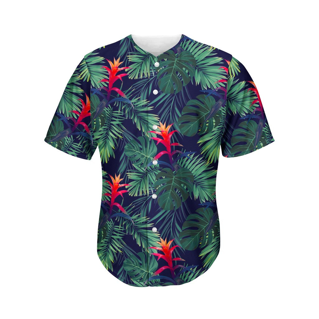 Hawaii Palm Leaves Pattern Print Baseball Jersey Ha95245