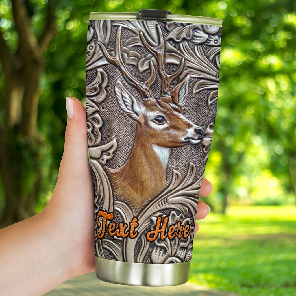 T106Ht-Deer Hunting Tumbler 20Oz & 30Oz - Custom Name Trendy Fashion