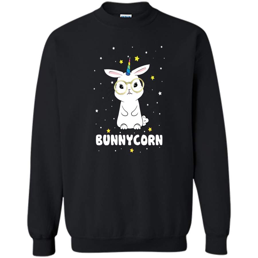 Bunnycorn! Funny Unicorn Easter Bunny T-Shirt Printed Crewneck Pullover Sweatshirt 8 oz