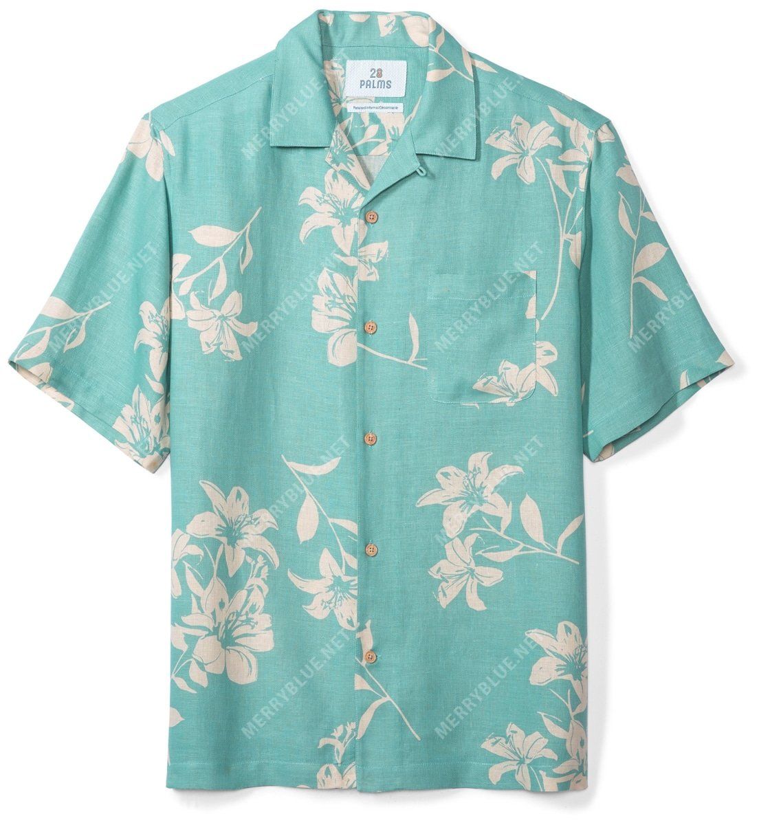 Relaxed-fit Silk/linen Tropical Hawaiian Shirt