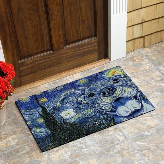 U Pitbull Vangogh 3D All Over Printing Doormat