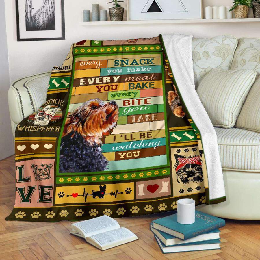 Blanket Gift For Yorkie Lovers I’ll Be Watching You