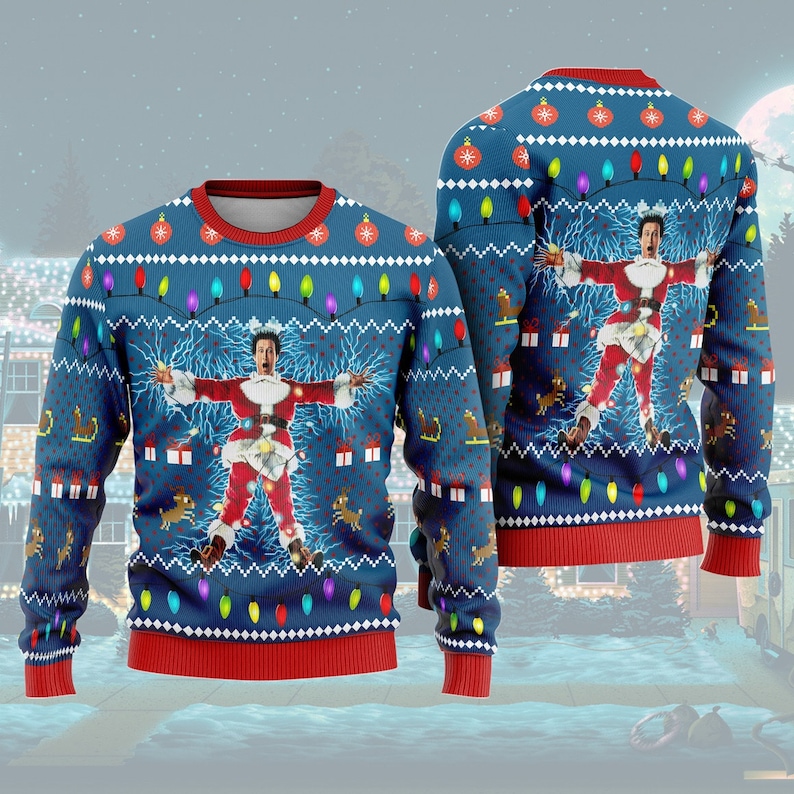 National Lampoon’s Christmas Vacation Ugly Sweater, Clark Griswold Ugly Christmas Sweatshirt, Griswold Family Christmas Sweater, Xmas Gift