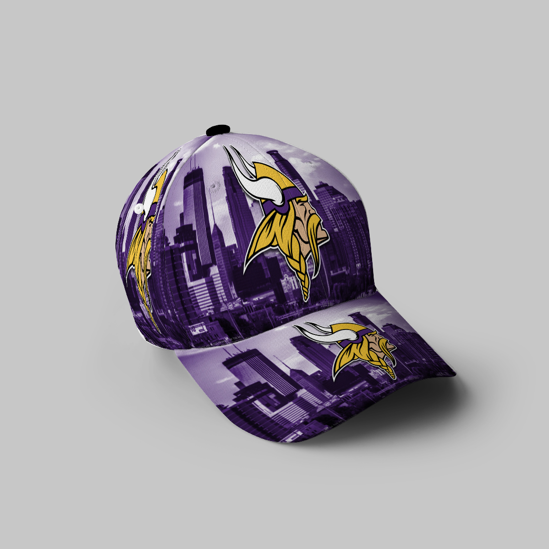 Minnesota Vikings Emblem City 3D Printing Baseball Cap Classic Hat