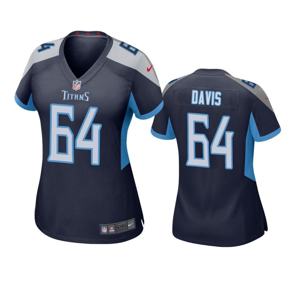 Tennessee Titans Nate Davis 2019 NFL Draft Navy Game Womens Jersey