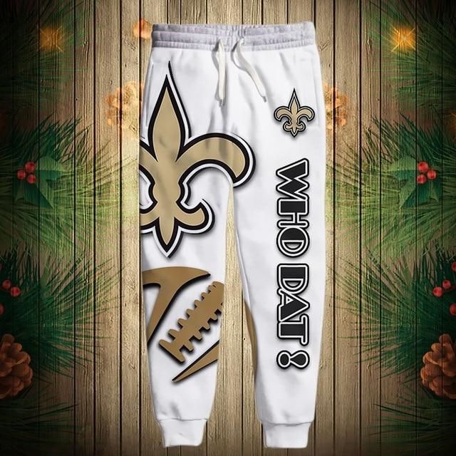 New Orleans Saints Zigzag Casual 3D Sweatpants