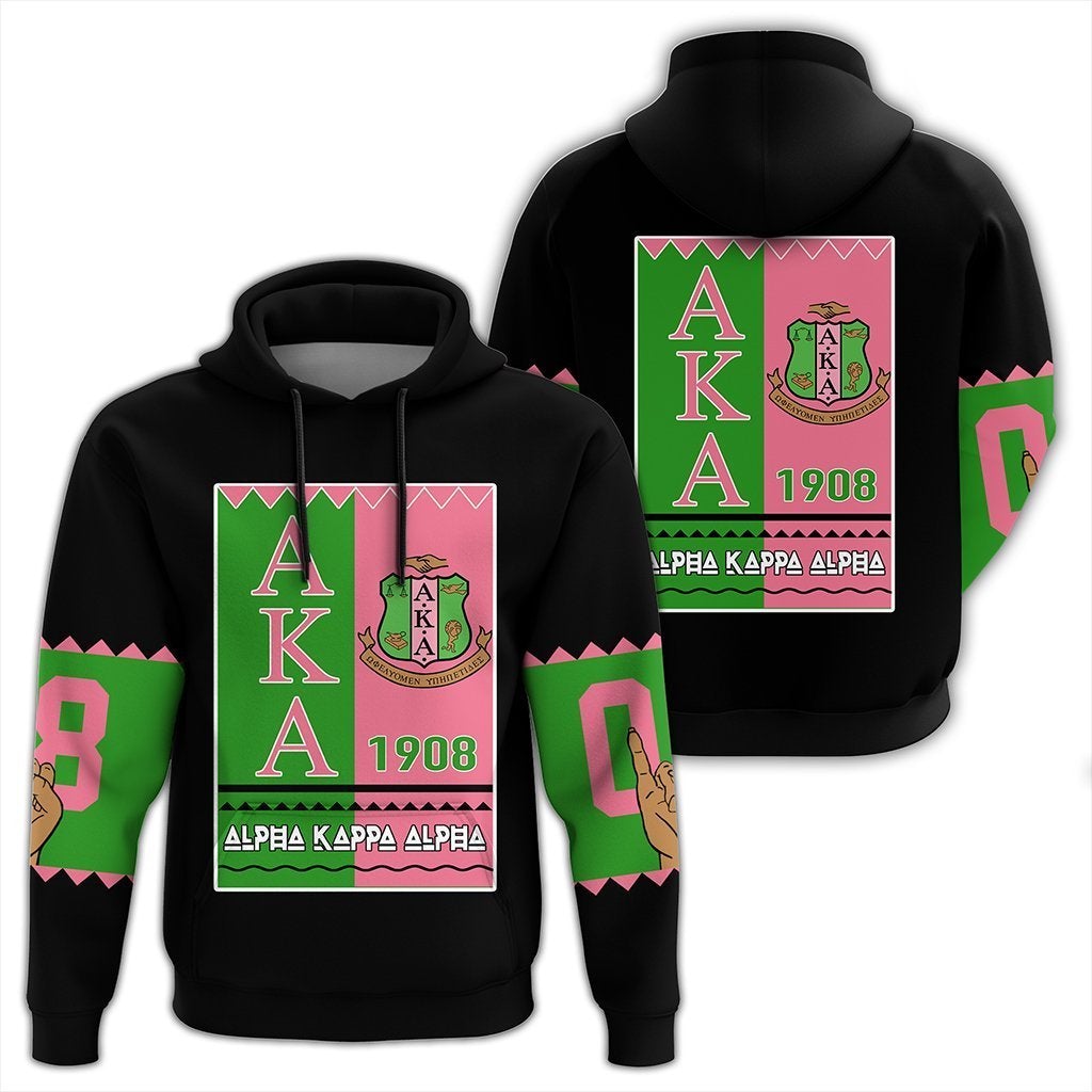 Alpha Kappa Alpha Black Style Pullover Hoodie