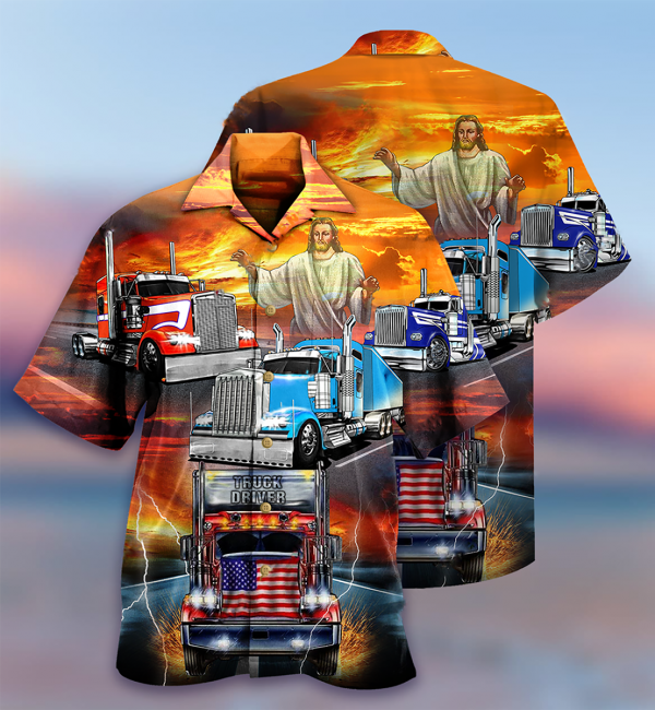 Truck Driver Jesus Bless Hawaiian Shirt | Unisex | Adult | Hw7153