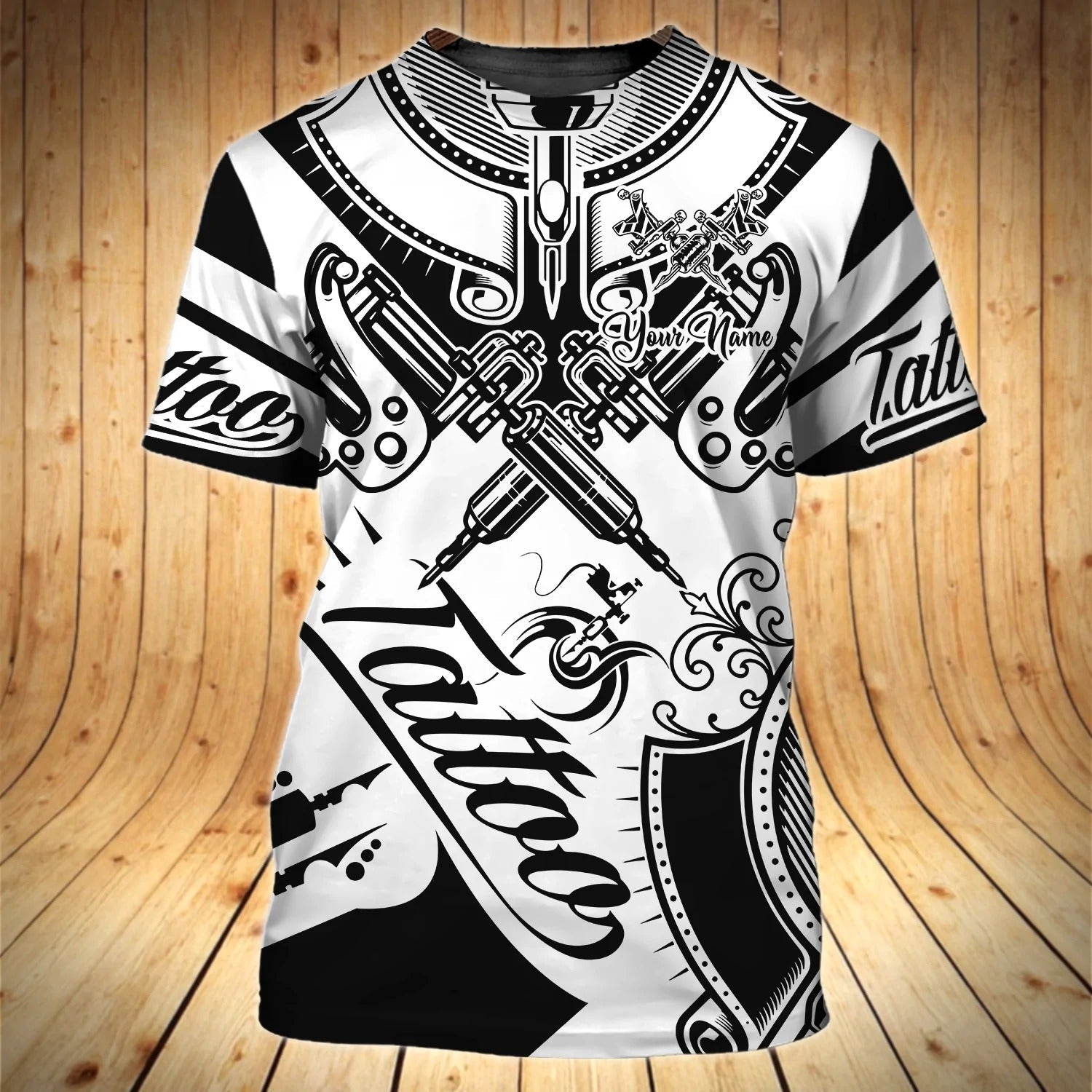 3D All Over Print Tattoo Artist Shirt Custom Tattoo T Shirt For Him Her Tattoo Shop Uniform