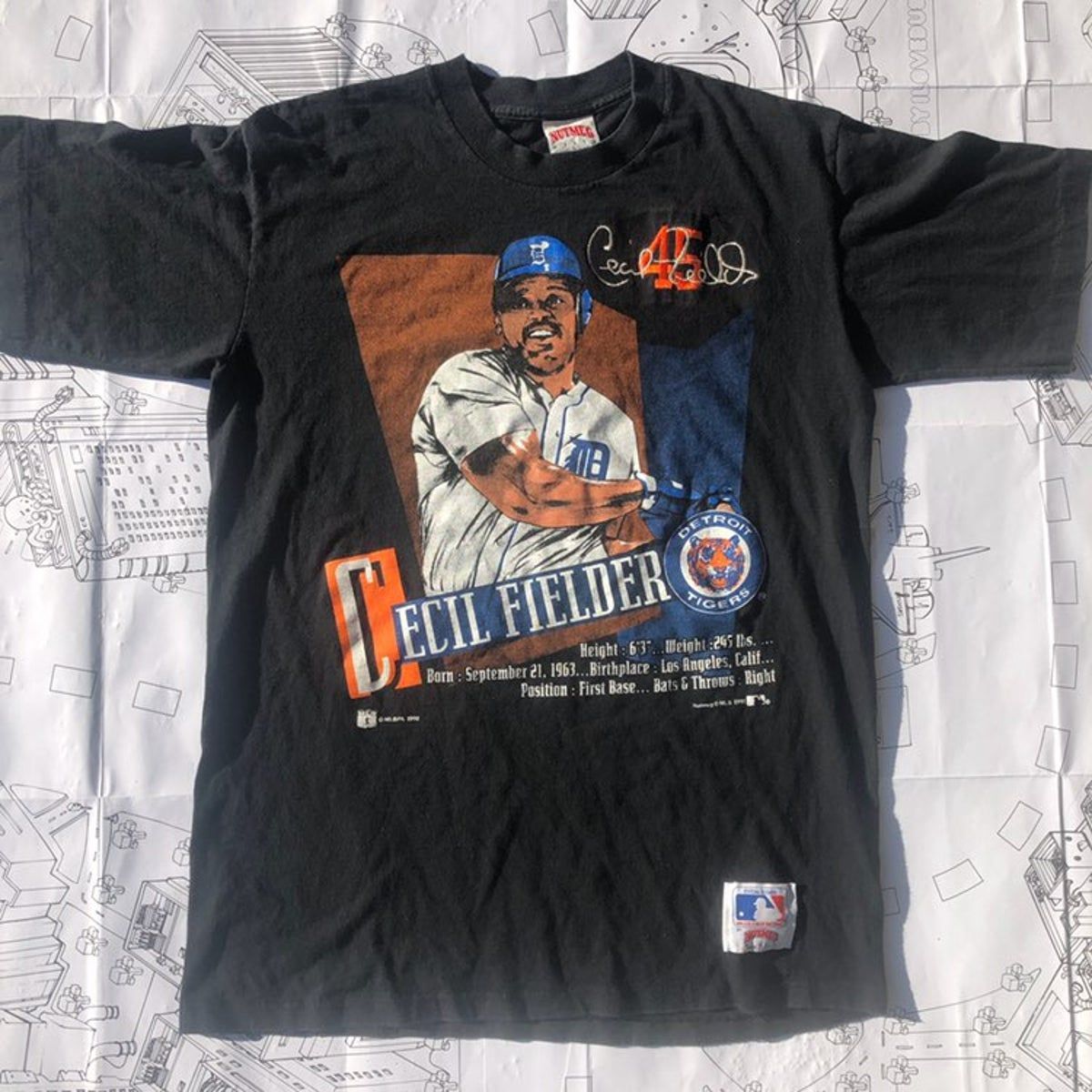 Vintage Cecil Fielder D Tigers Shirt