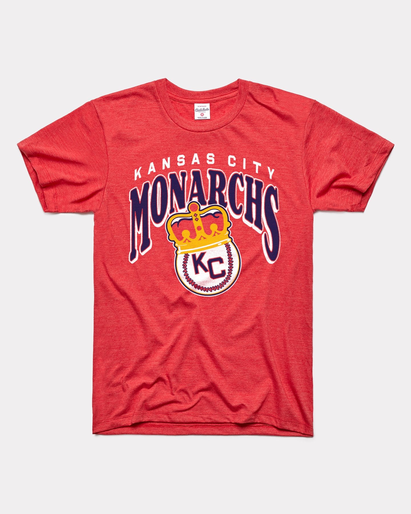 Kansas City Monarchs Kc Crown Vintage Red T-Shirt