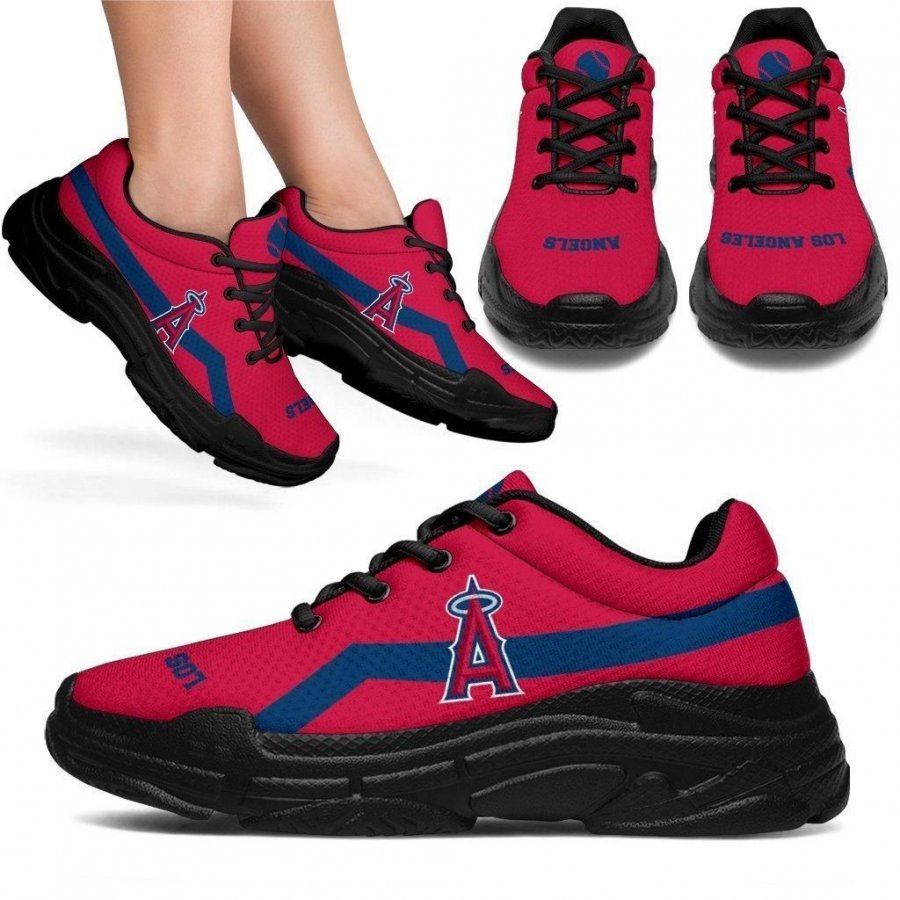 Edition Chunky Sneakers With Line Los Angeles Angels Shoes #487