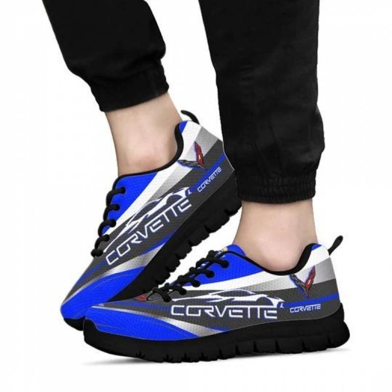 3D Printed Chevrolet Corvette NTA Sneakers For Men & Women Ver 11 (Blue)