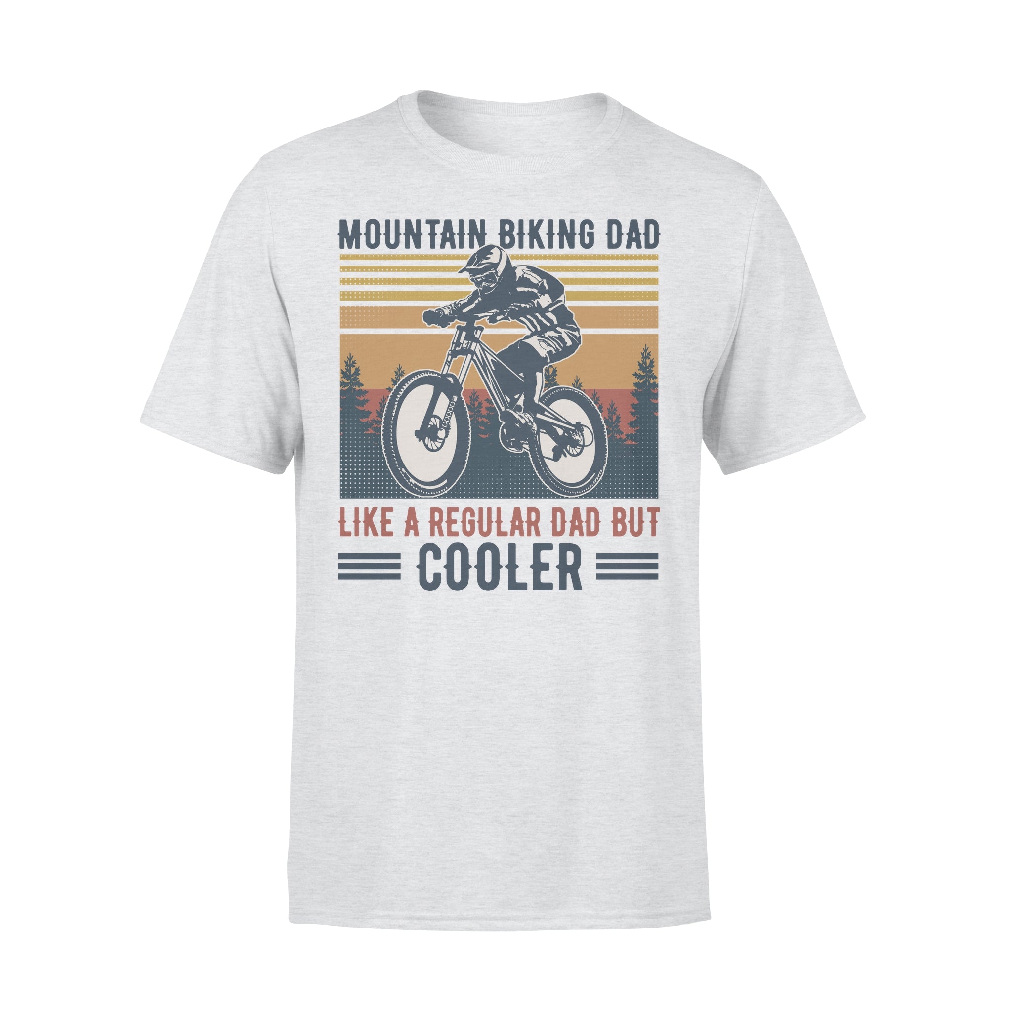 Vintage Mountain Biking Dad Like A Regular Dad But Coolers – Premium T-shirt