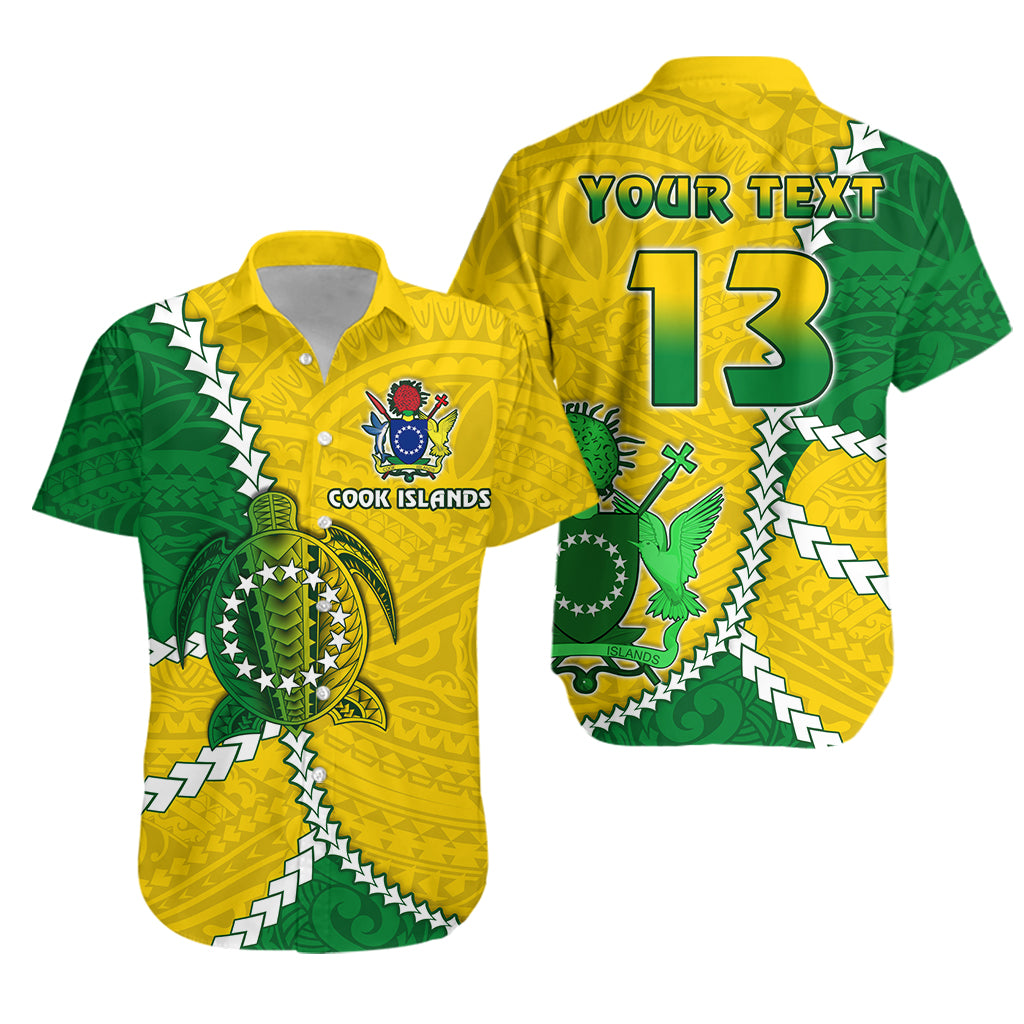 (Custom Personalised) Cook Islands Rugby Hawaiian Shirt Polynesian Turtle – Custom Text And Number Lt13