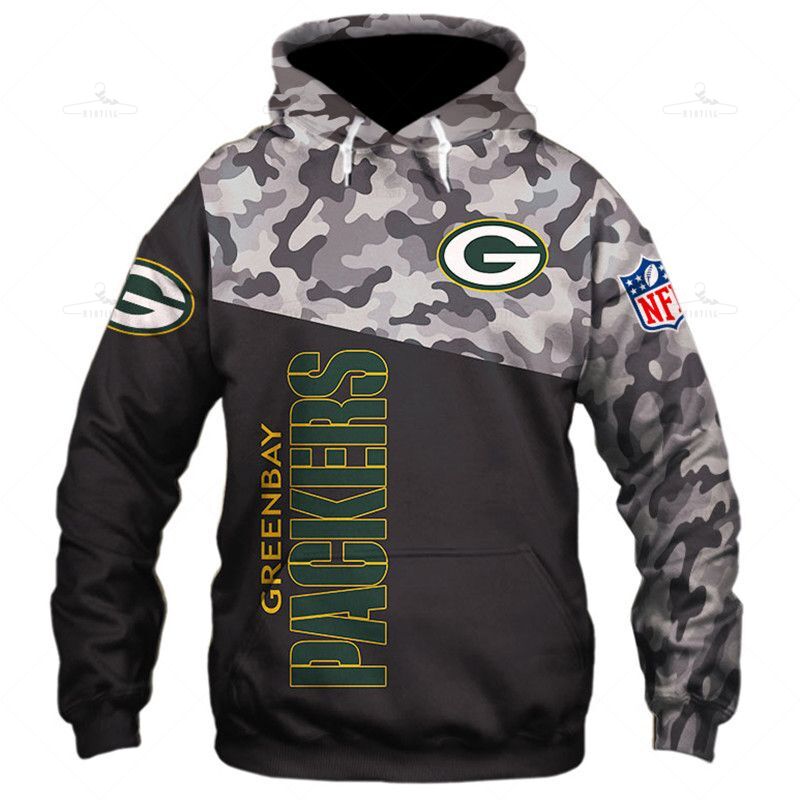 Green Bay Packers Military Hoodies 3D Sweatshirt Long Sleeve New Season