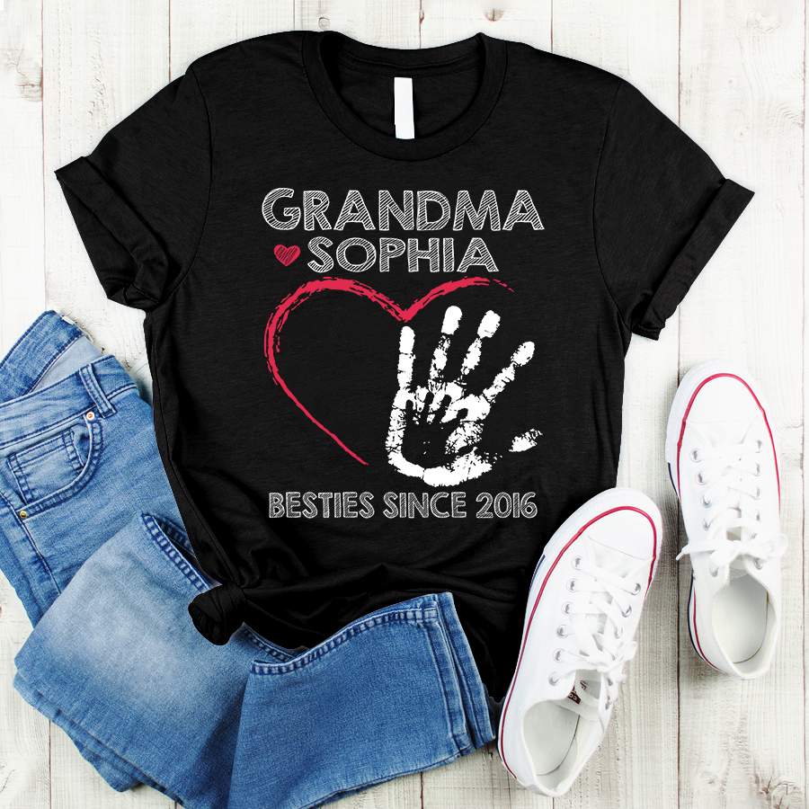 Personalized Grandma and Grandkid Name Shirt