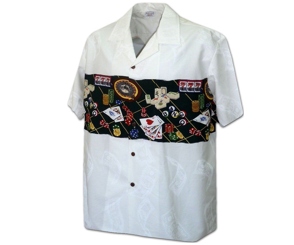 Vegas Baby White Hawaiian Shirt