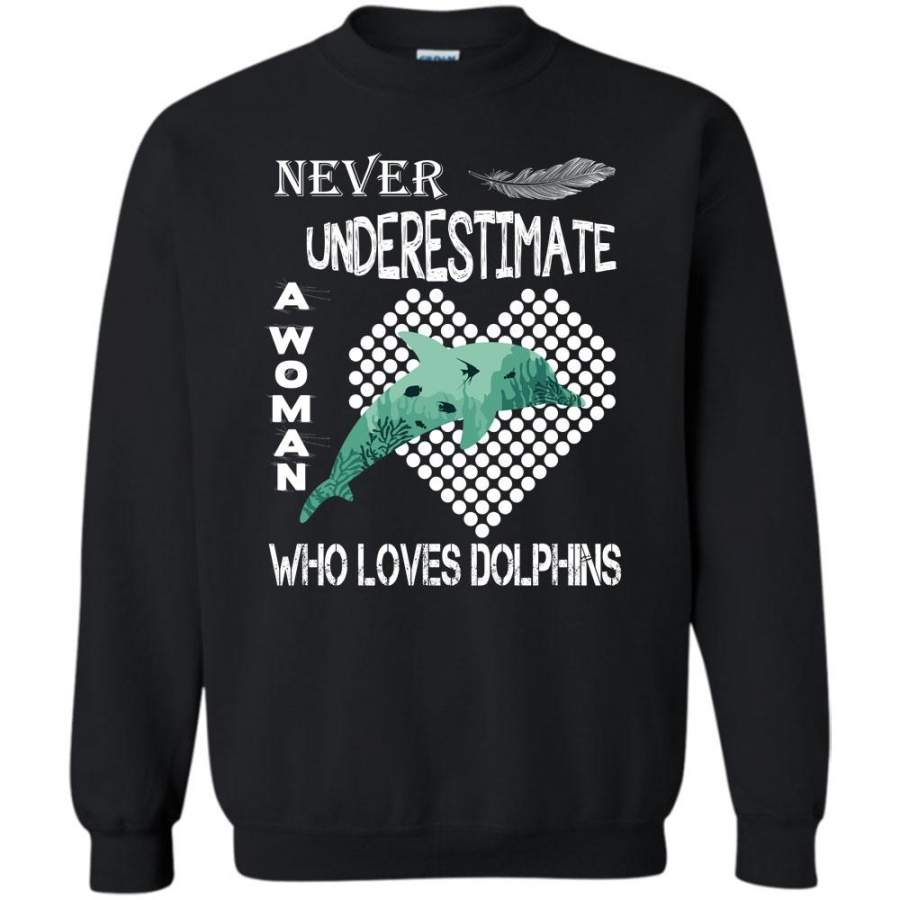 A Woman Who Loves Dolphins T Shirt, I Love Dolphins Sweatshirt