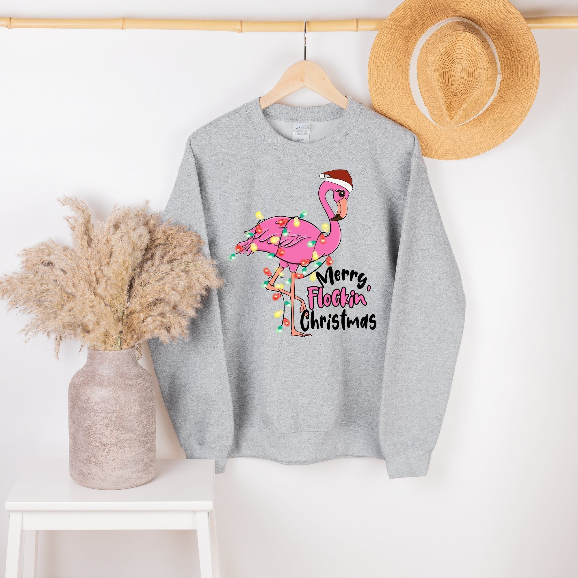 Merry Flockin Christmas Sweatshirt, Christmas Shirt, Christmas Sweatshirt, Christmas Family, Christmas Gift, Women's Christmas Shirt