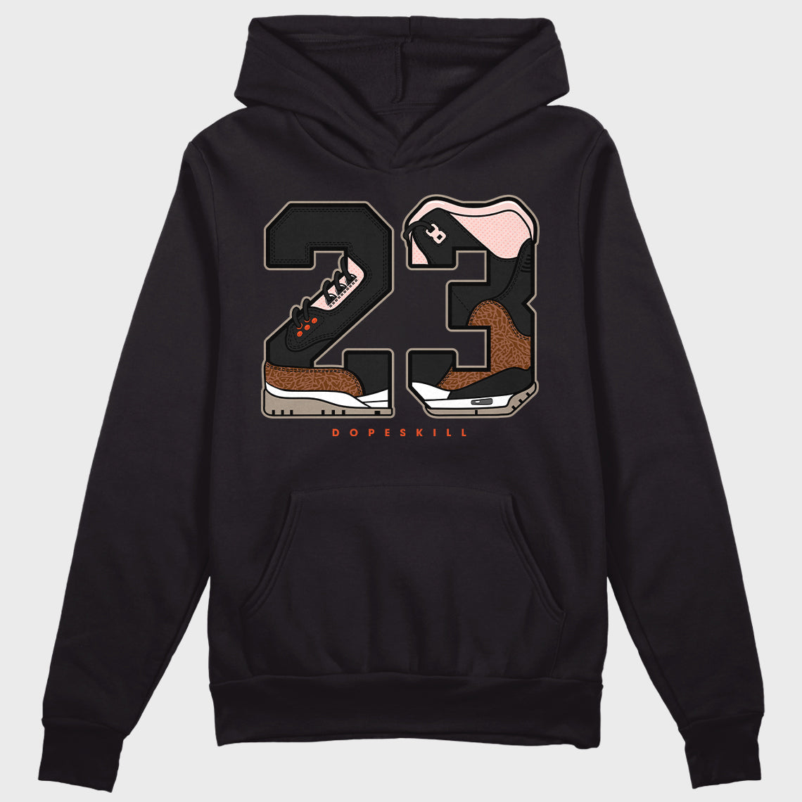 Jordan 3 “Desert Elephant” Dopeskill Hoodie 23 With 3S Pattern Graphic