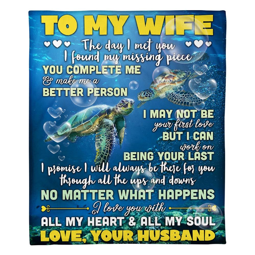 To My Wife I Promise I Will Always Be There For You Fleece Blanket Family Gift Home Decor Bedding Couch Sofa Soft And Comfy Cozy