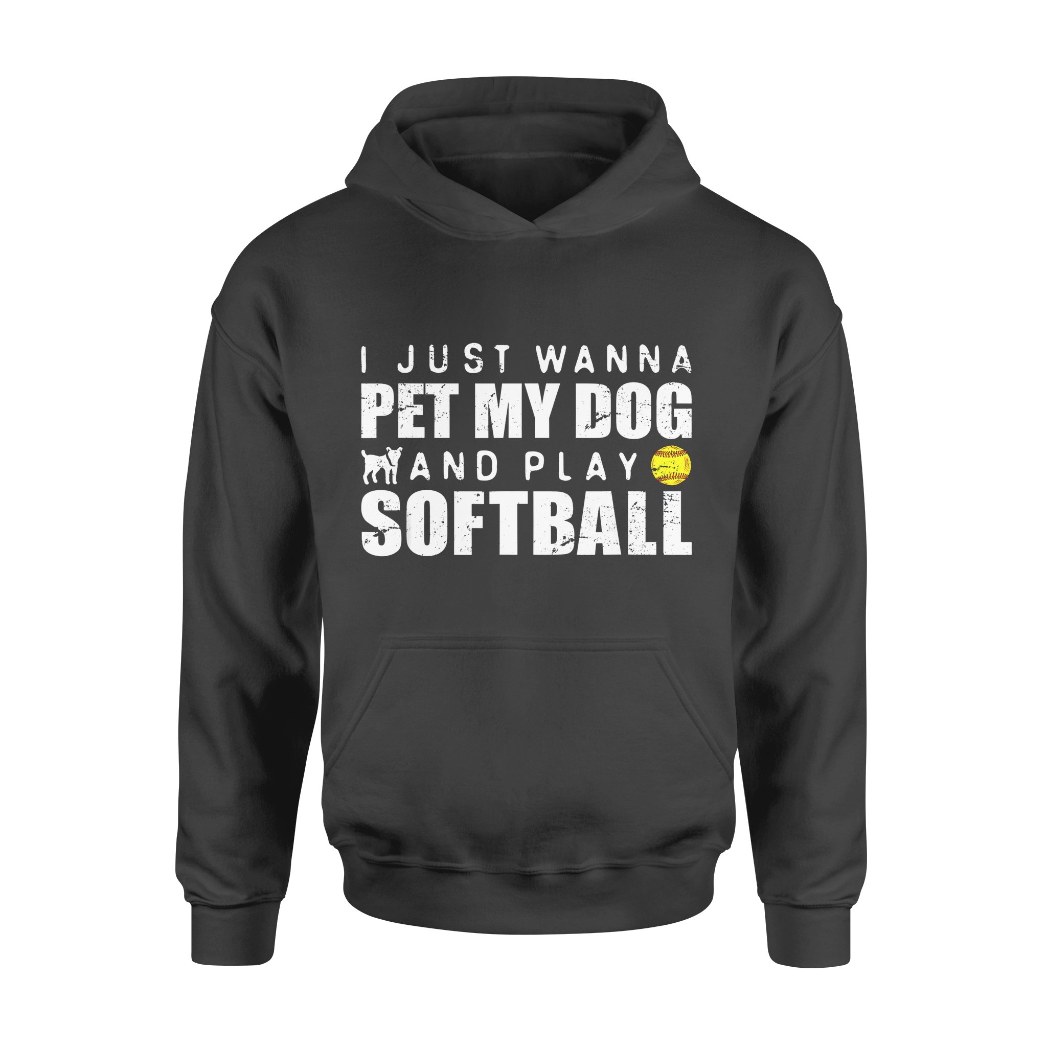 Dog gift idea Funny Girls Softball Cute Puppy Lover t-Shirt – Standard Hoodie