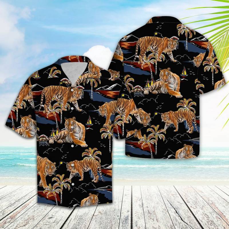 Tiger On Vacation Hawaii Shirt Ha17329