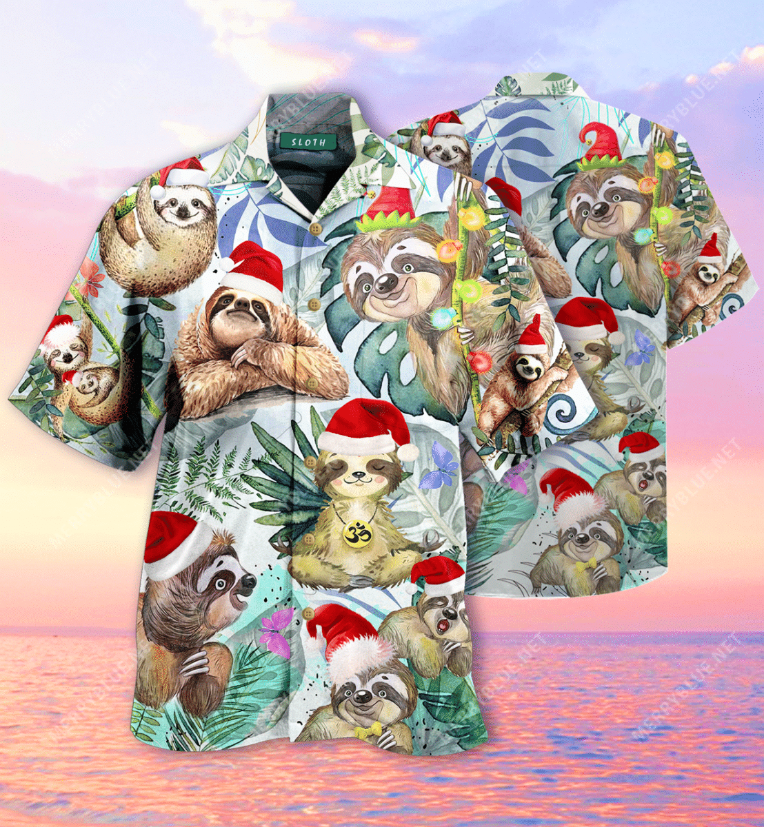 Get Now Cute Sloth With Christmas Unisex Hawaii Shirt Ha104751