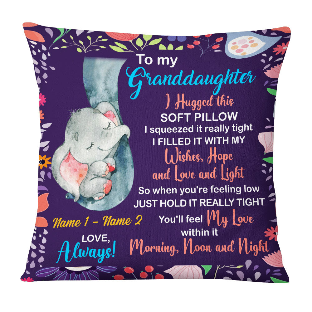 Personalized Mom Grandma Daughter Granddaughter Elephant Pillow Db101 95O53