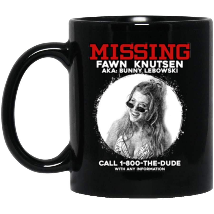 Bunny Missing Person Black Mug 11oz (2-sided)