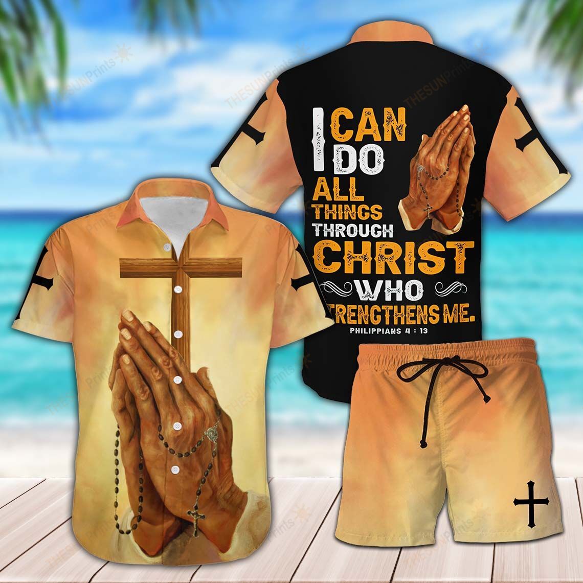 I Can Do All Things Jesus Hawaiian Shirt And Shorts 002094 Ha99252