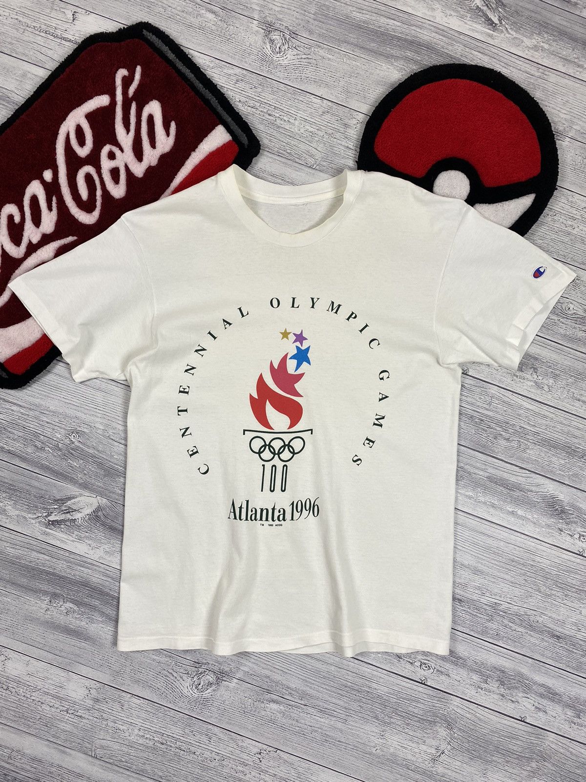 Vintage Champion Atlanta 1996 Centennial Olympic Games T shirt Sweater Hoodie